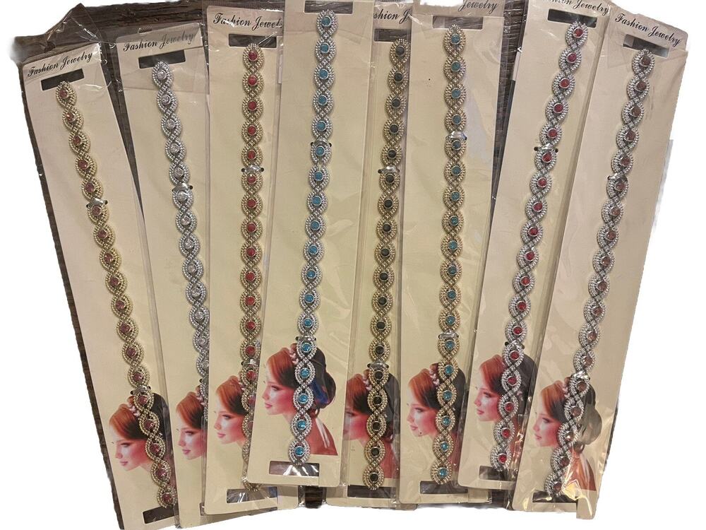 (8) Mixed Lot of Women's Fashion Jewelry Stetch Head Bands